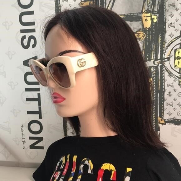 Authentic Gucci GG0806S 002 Cream Brown Sunglasses – New - Picture 5 of 12